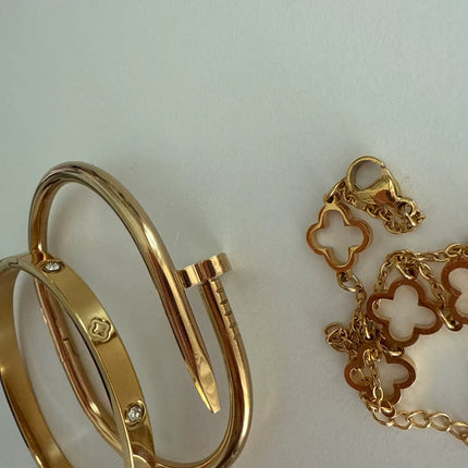 Armreifen-Set – French Lucky Clover (3-teilig)