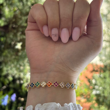 Armband – Dopamin Flower Kubikzirkonia