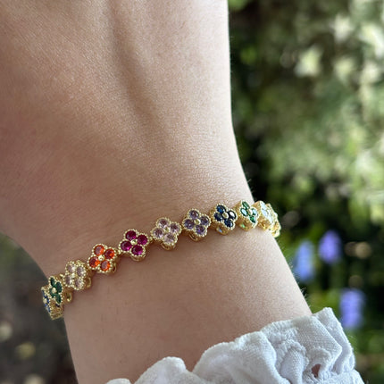 Armband – Dopamin Flower Kubikzirkonia