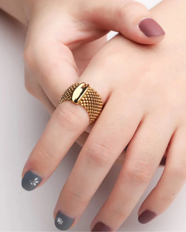 Ring - Luna Pearl – Vergoldeter Perlen Ring