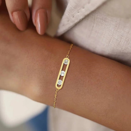 Armband - True Bond Edelstahl mit Zirkonia