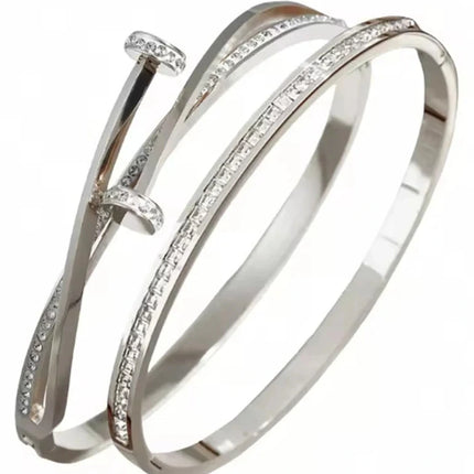 Armreifen-Set - Luna Clou – 2-teilig mit Zirkonia