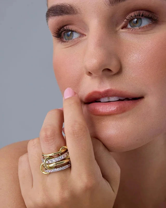 Ring - Golden Grace 18K vergoldetes Zirkonia