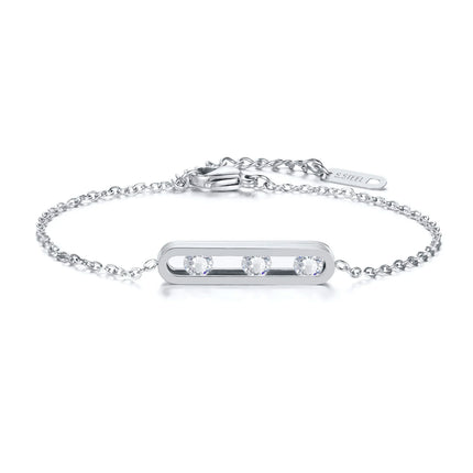 Armband - True Bond Edelstahl mit Zirkonia