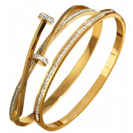 Armreifen-Set - Luna Clou – 2-teilig mit Zirkonia