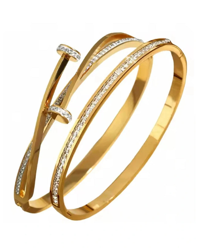 Armreifen-Set - Luna Clou – 2-teilig mit Zirkonia