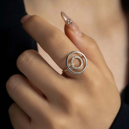 Ring - Echo Shine – Verstellbar mit Zirkonia 925 Silber