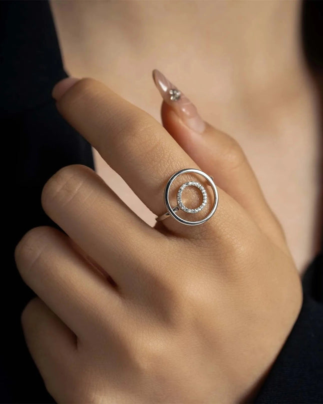 Ring - Echo Shine – Verstellbar mit Zirkonia 925 Silber