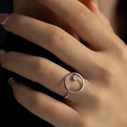 Ring - Echo Shine – Verstellbar mit Zirkonia 925 Silber
