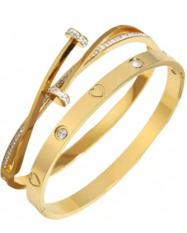 Armreifen-Set - Luna Clou – 2-teilig mit Zirkonia